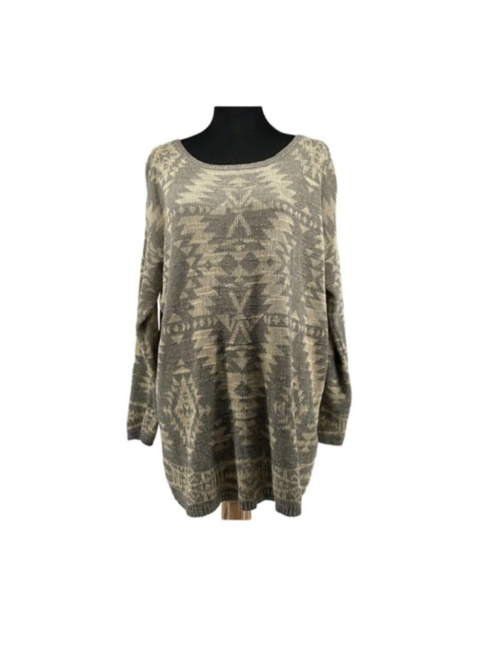 Ralph Lauren Denim & Supply south western tunic light weight sweater neutral M